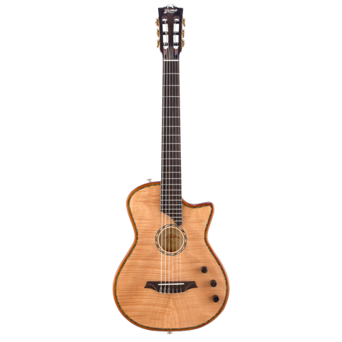 Guitarra Electroacustica Bromo Nylon Natural Ben2c Con Estuche