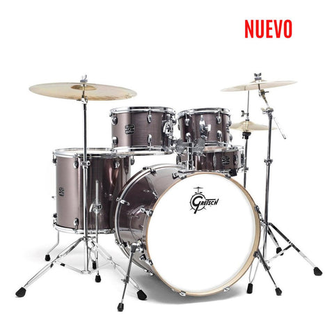 Bateria Acustica Gretsch 5pc Energy 22" Kit W/Hw Pack Grey Steel